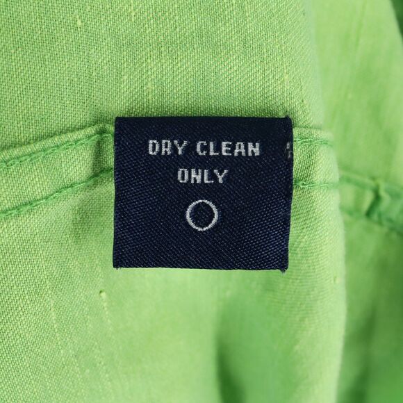 Austin Reed London Shirt Mens Large Linen Silk Green Camp Oversized Vintage - Picture 10 of 10